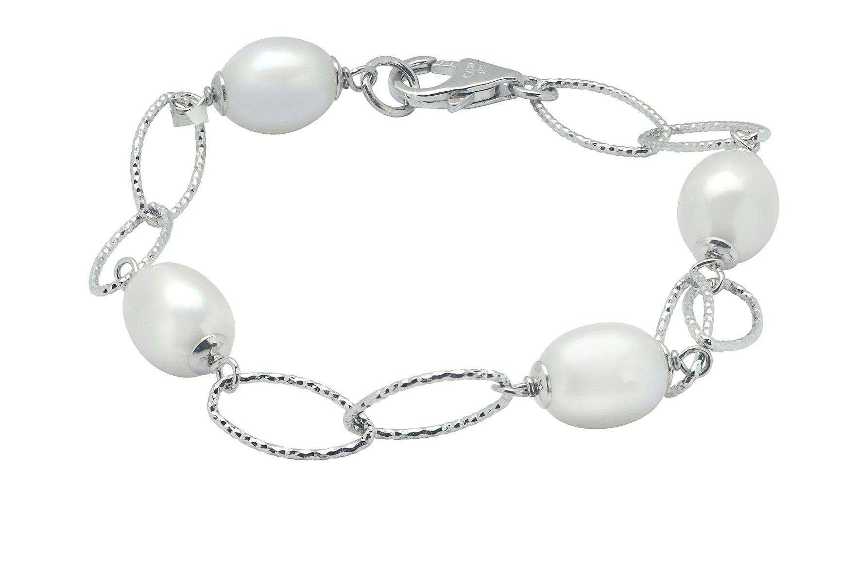 STERLING SILVER FRESHWATER PEARL BRACELET