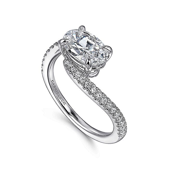 14KW OVAL BYPASS ENGAGEMENT RING