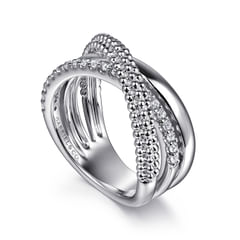 STERLING SILVER WHITE SAPPHIRE RING