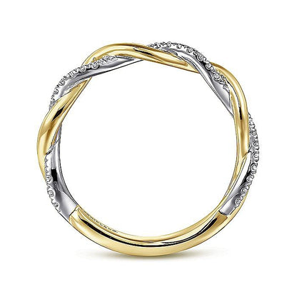 14K YELLOW GOLD DIAMOND WEDDING BAND