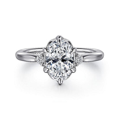 14KW MARQUISE AND ROUND ENGAGEMENT RING