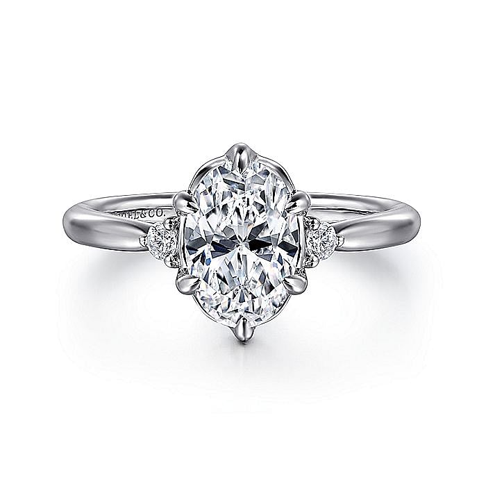 14KW MARQUISE AND ROUND ENGAGEMENT RING