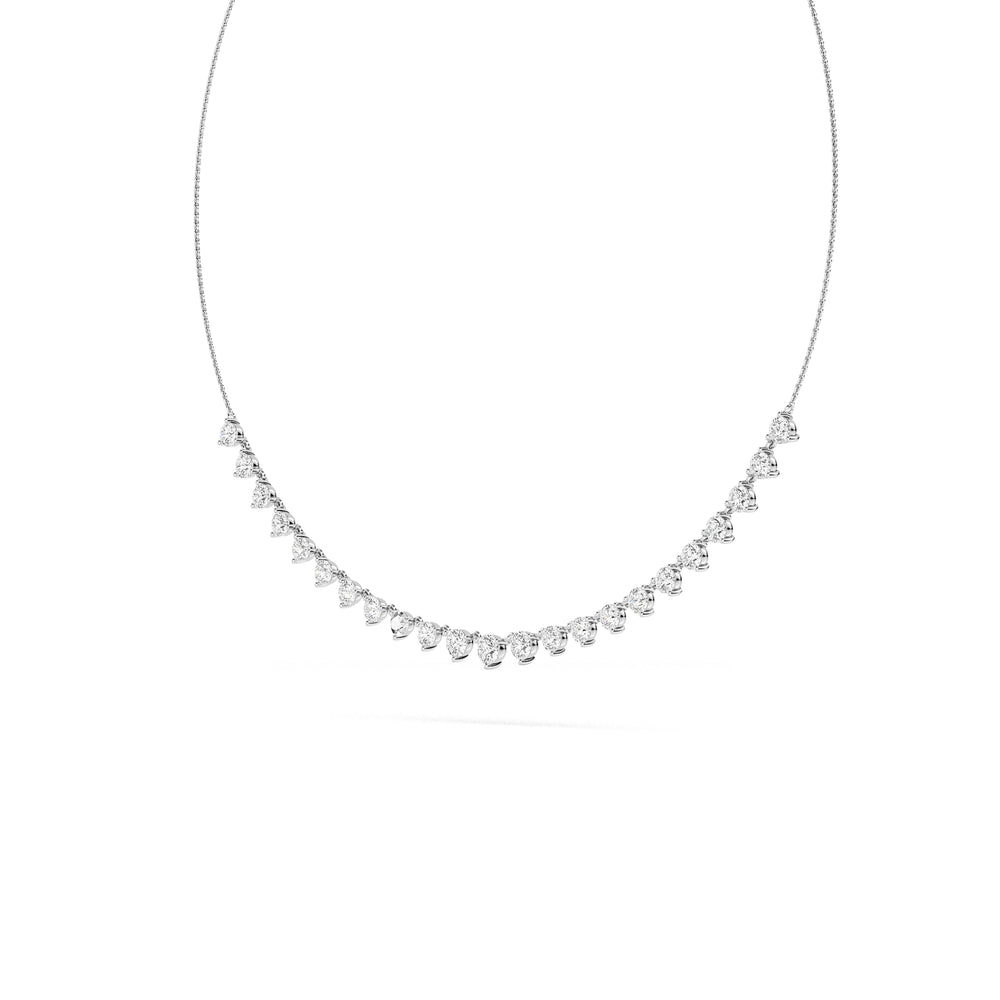 14 KARAT WHITE GOLD LAB GROWN DIAMOND NECKLACE