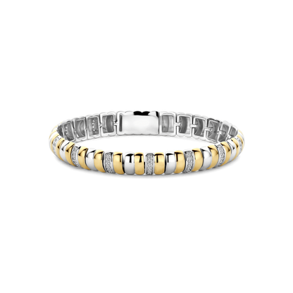 Lady's Bangle Sterling Silver Two Tone