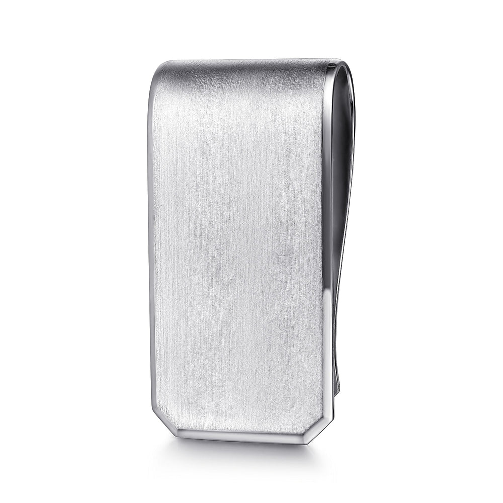 STERLING SILVER MONEY CLIP IN SATIN FINISH