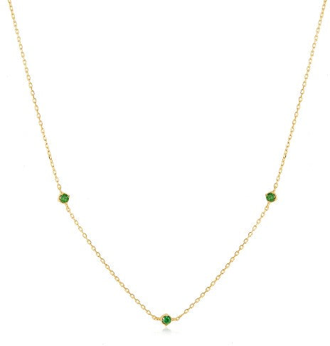 CARINA/ TRIPLE TSAVORITE NECKLACE