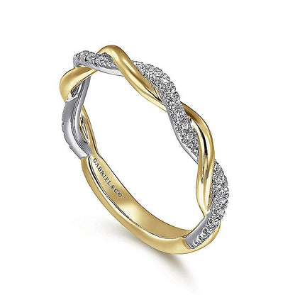 14K YELLOW GOLD DIAMOND WEDDING BAND