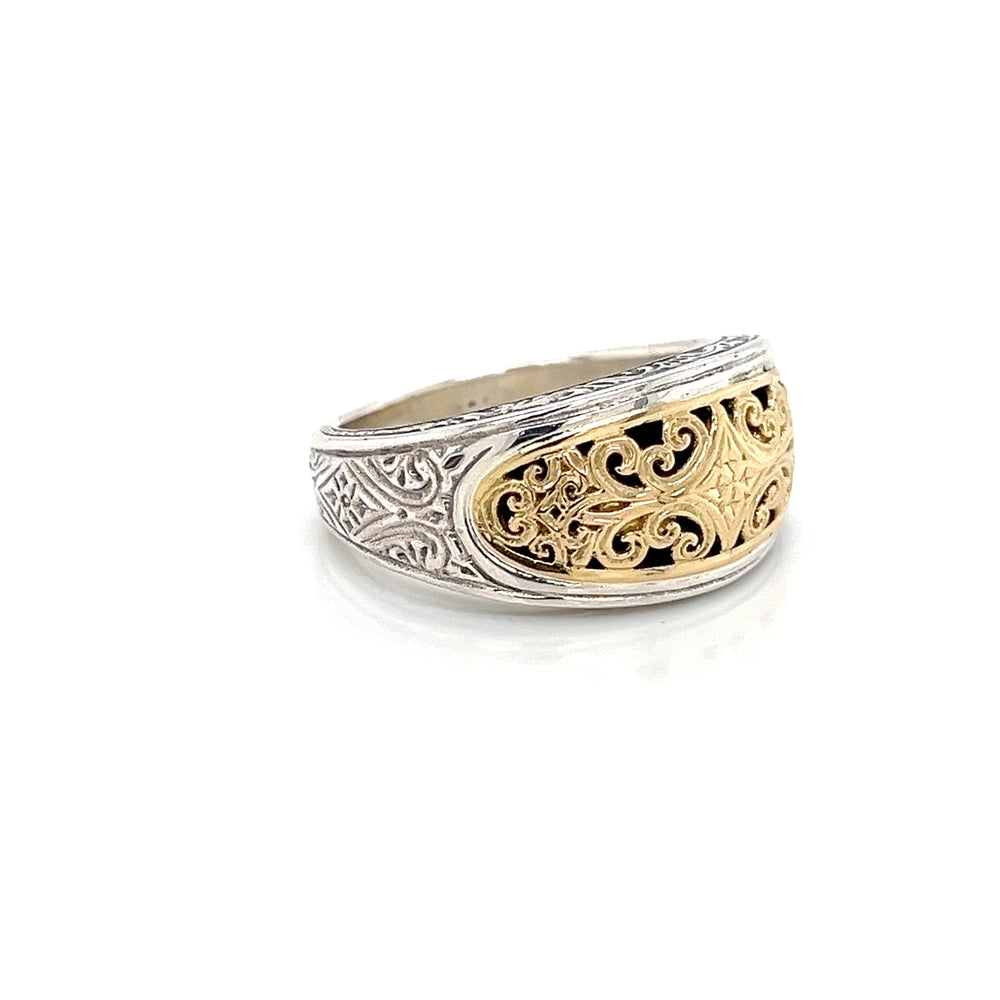 MEDITERRANEAN RING IN 18K GOLD AND SILVER