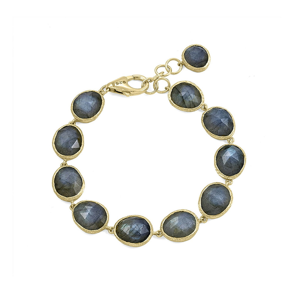 SHADE BRACELET IN SILVER, 18 KARAT GOLD VERMEIL LABRADORITE