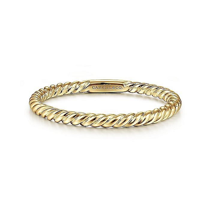 14KY TWISTED ROPE RING