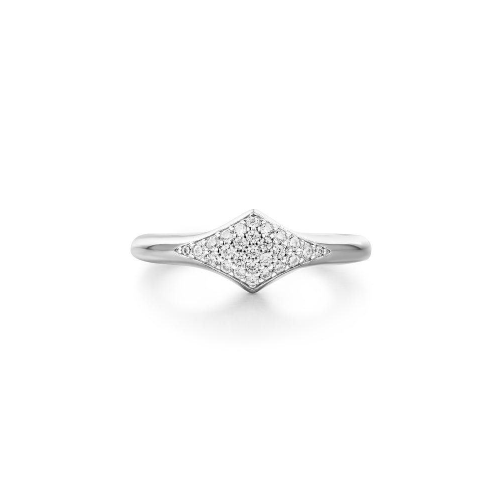 SILVER PAVE SPARKLE RING