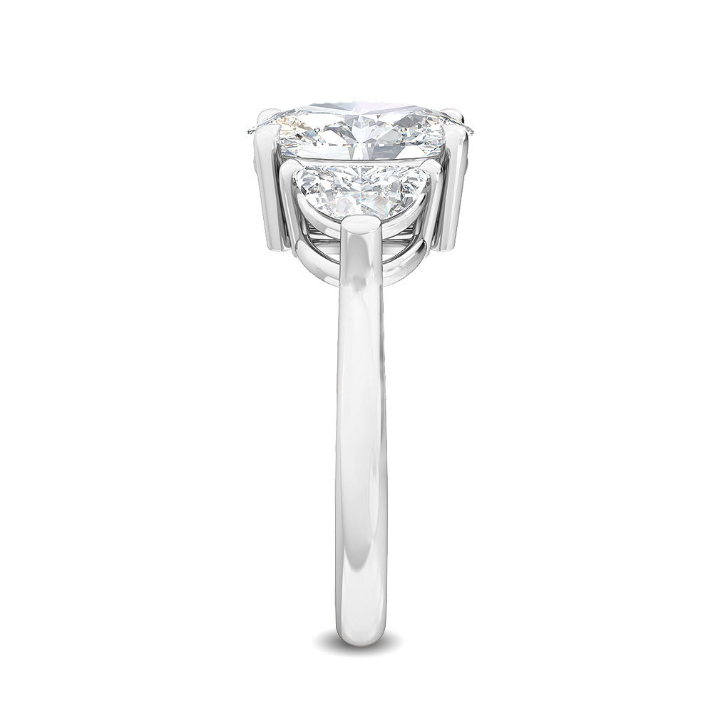 14 KARAT WHITE GOLD LAB GROWN DIAMOND ENGAGEMENT RING