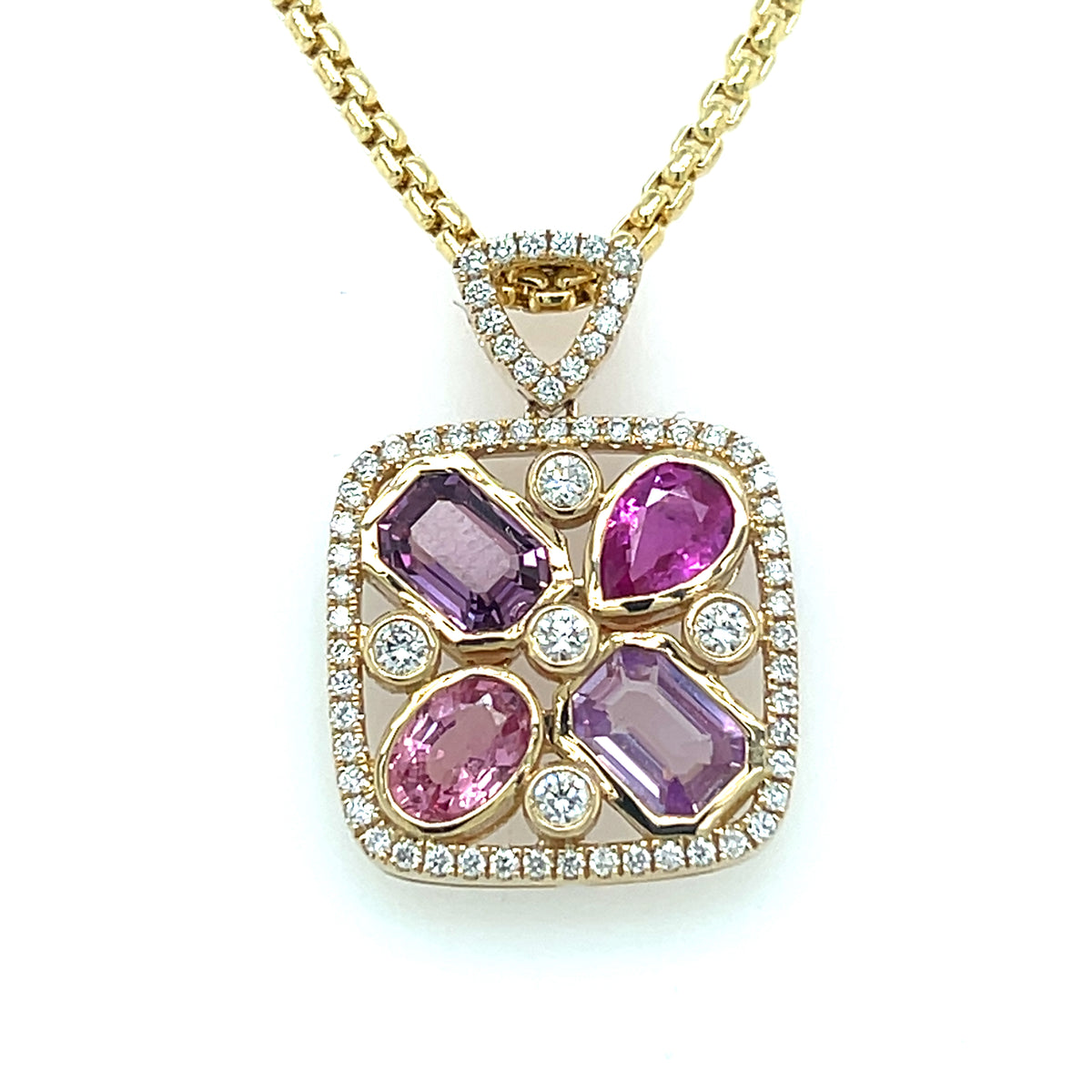 Lady's Colored Stone Necklace