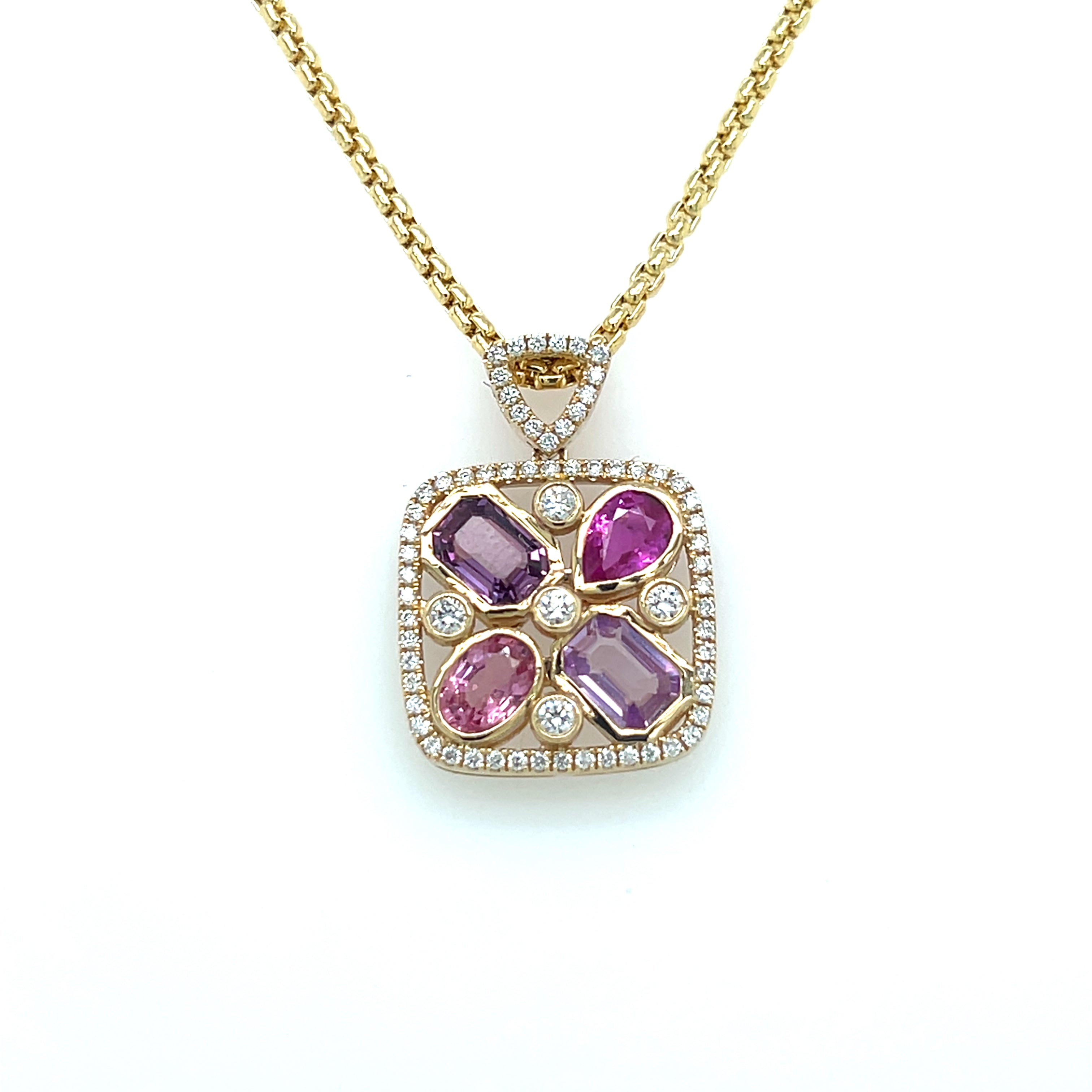 Lady's Colored Stone Necklace