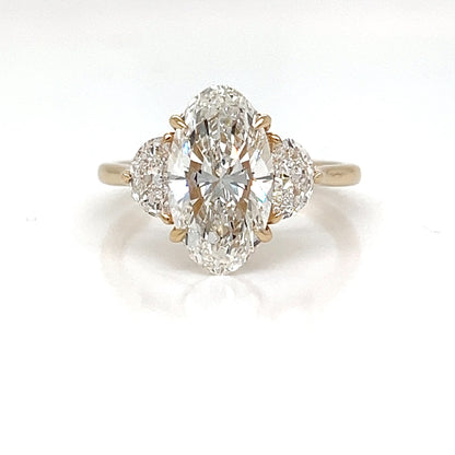 One Lady's 14 Karat Yellow Lab Grown Diamond Engagement