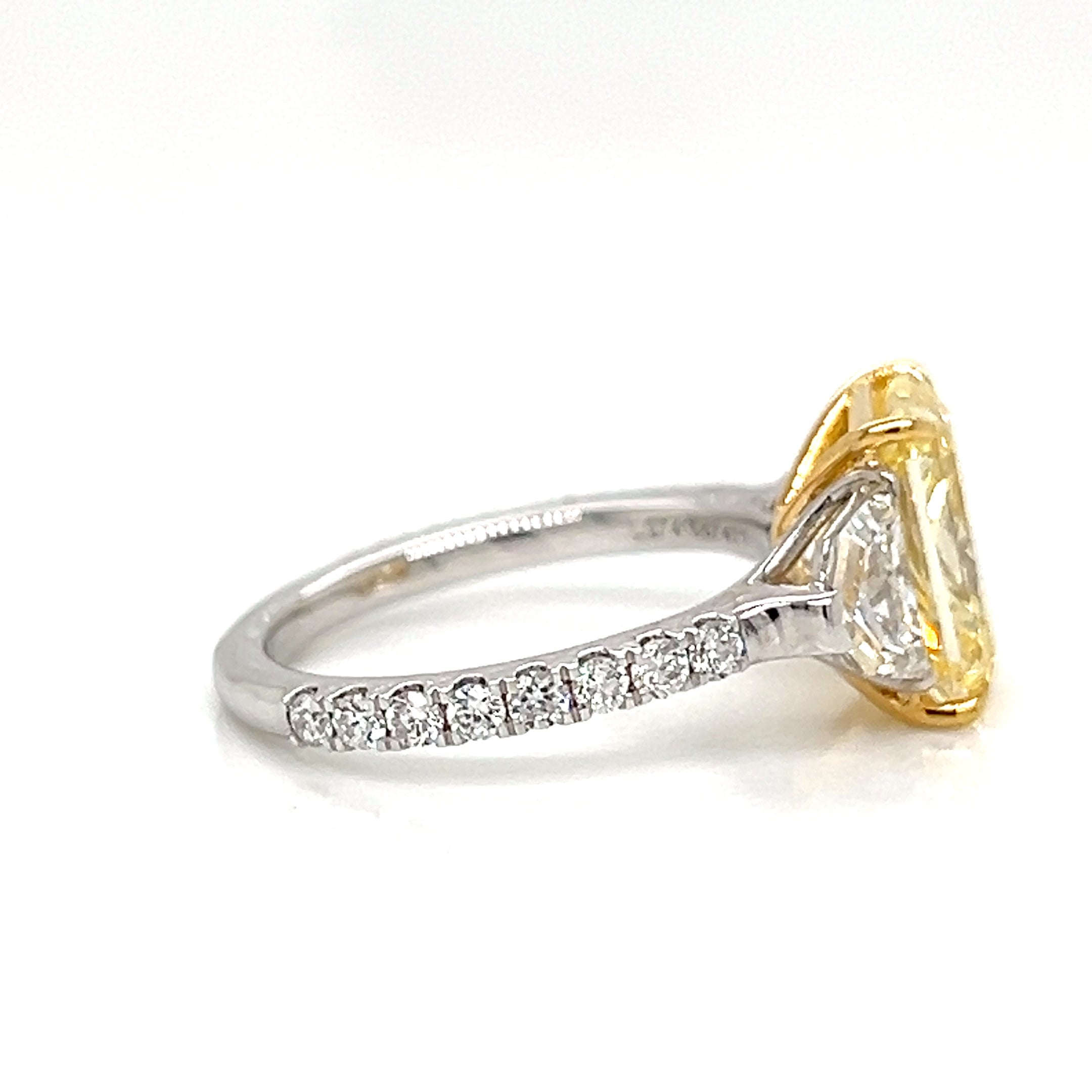 One Lady's 14 Karat White Lab Grown Diamond Engagement