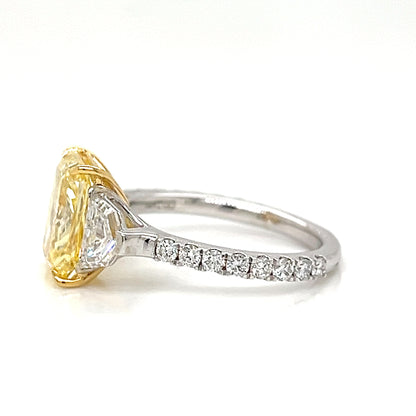 One Lady's 14 Karat White Lab Grown Diamond Engagement