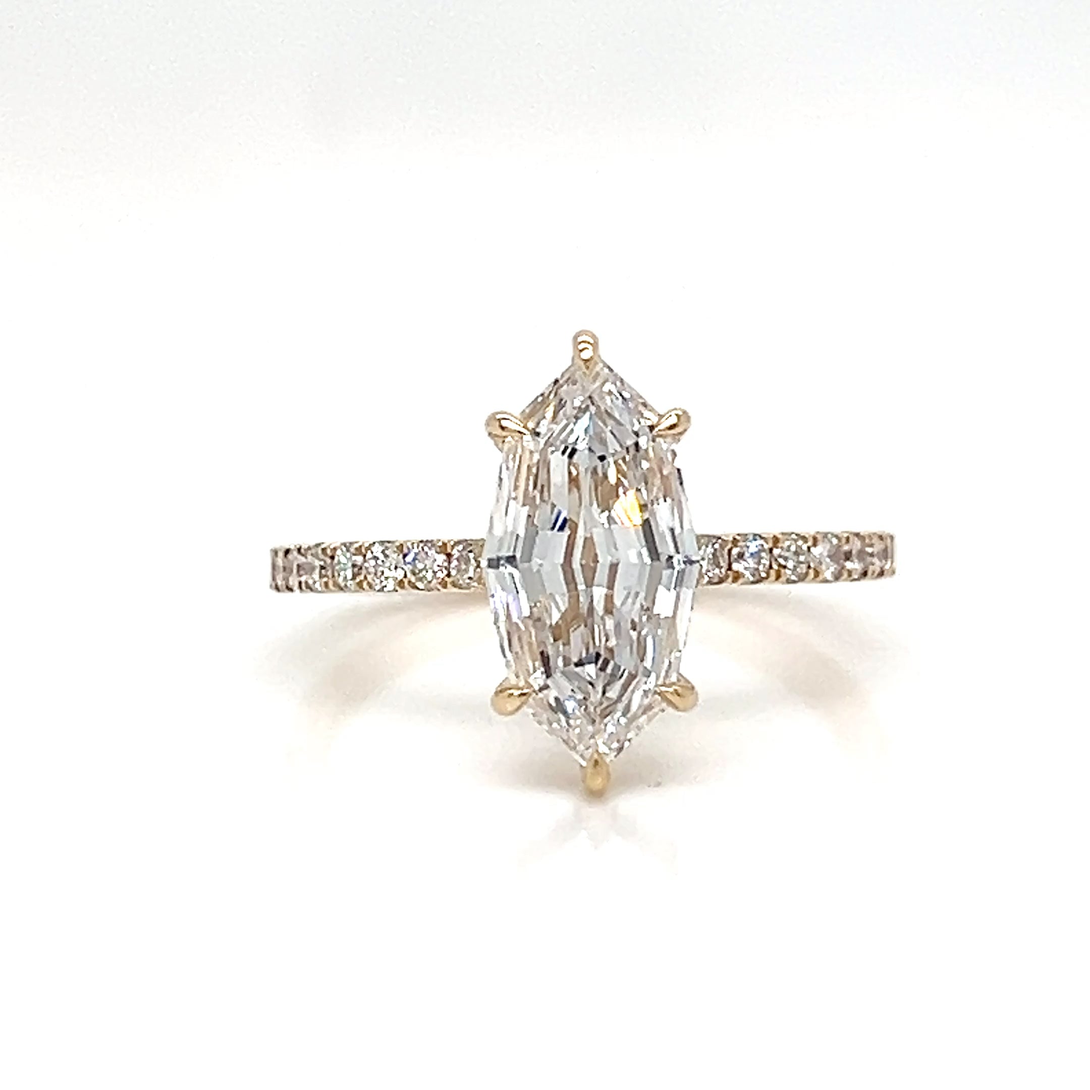 One Lady's CLASSIC GROWN 14 Karat Yellow Lab Grown Diamond Engagement