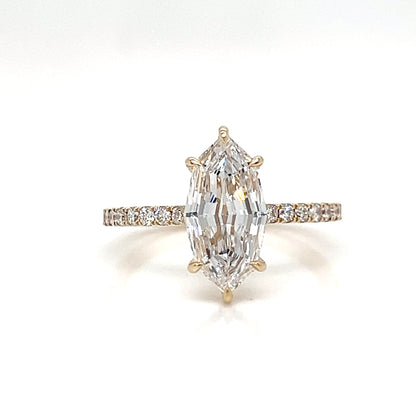 One Lady's CLASSIC GROWN 14 Karat Yellow Lab Grown Diamond Engagement