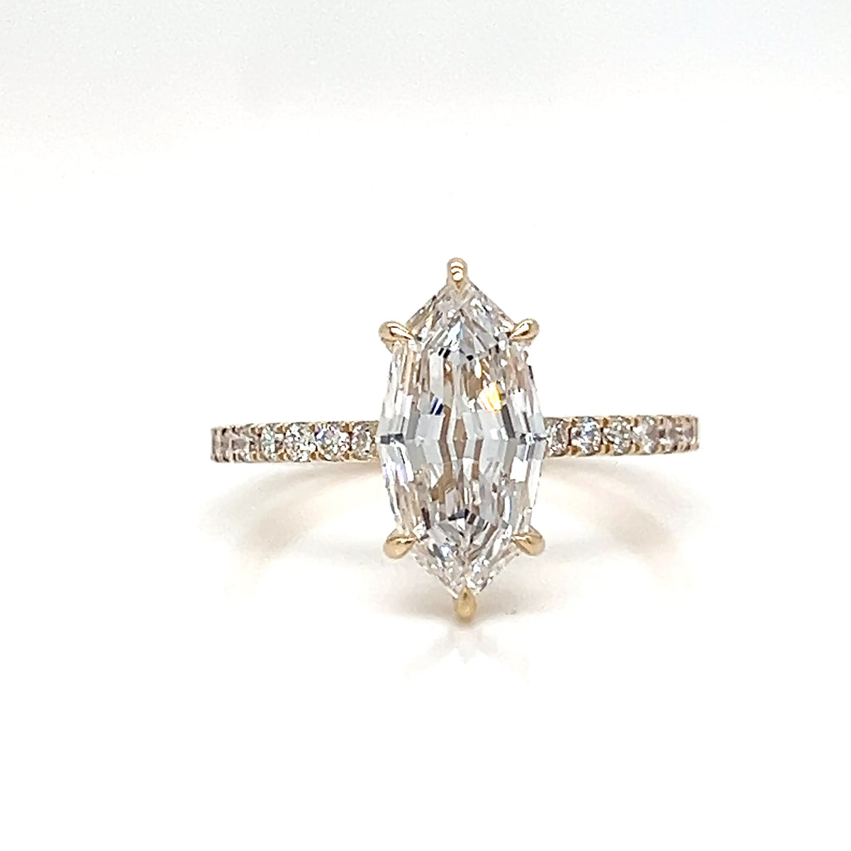 One Lady's CLASSIC GROWN 14 Karat Yellow Lab Grown Diamond Engagement