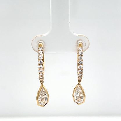 Lab Grown Diamond Earrings CLASSIC GROWN Made of 14 Karat Yellow