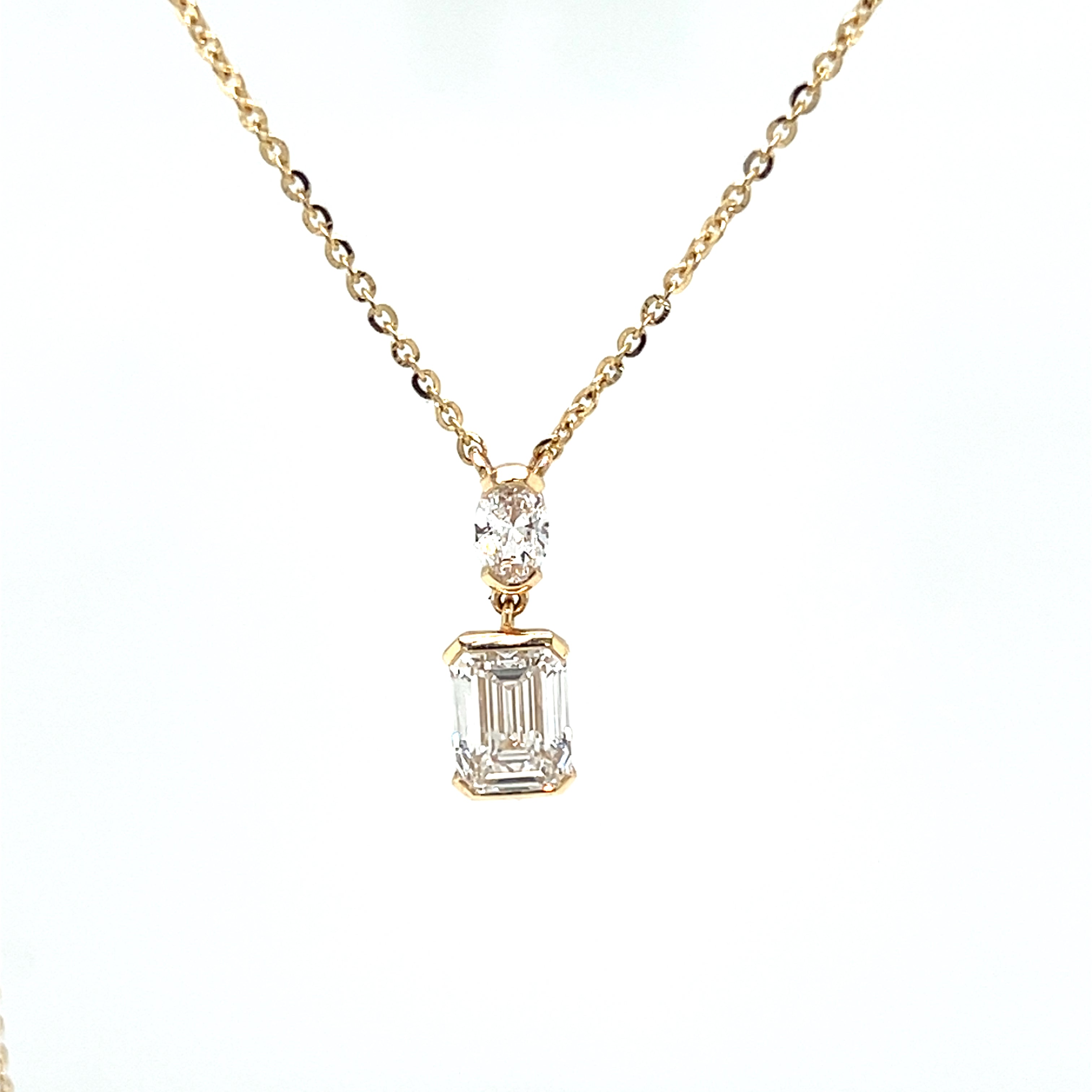 Lab Grown Diamond Necklaces CLASSIC GROWN Made of 14 Karat Yellow