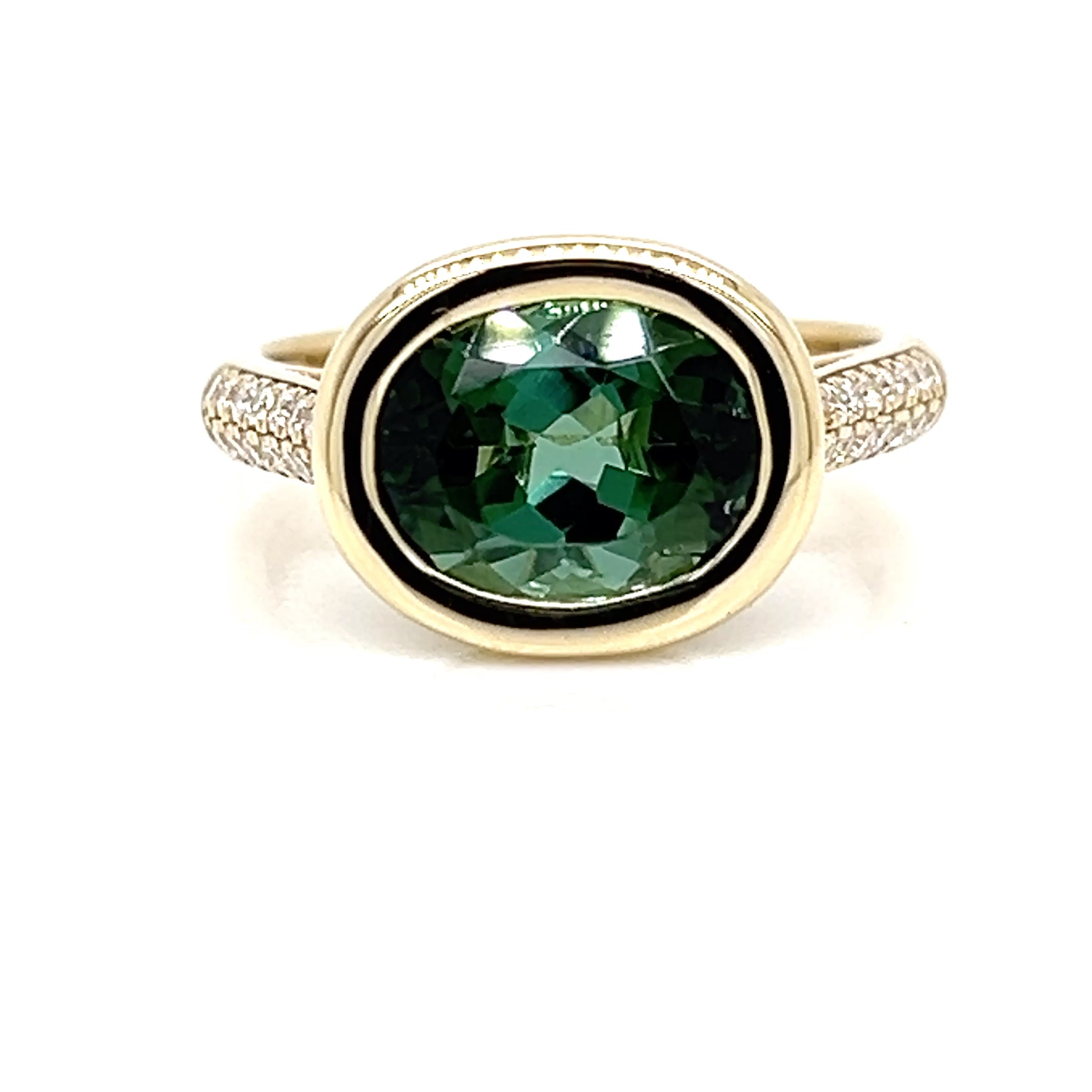 One Lady's IZI CREATIONS 14 Karat Yellow Women's Colored Stone Ring