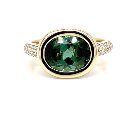One Lady's IZI CREATIONS 14 Karat Yellow Women's Colored Stone Ring