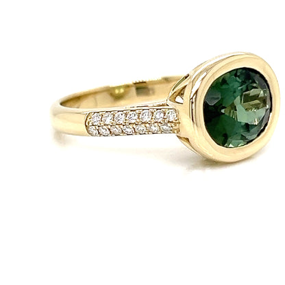 One Lady's IZI CREATIONS 14 Karat Yellow Women's Colored Stone Ring