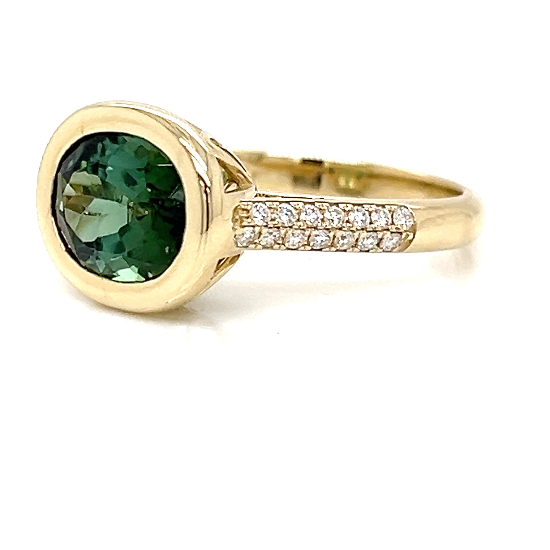 One Lady's IZI CREATIONS 14 Karat Yellow Women's Colored Stone Ring