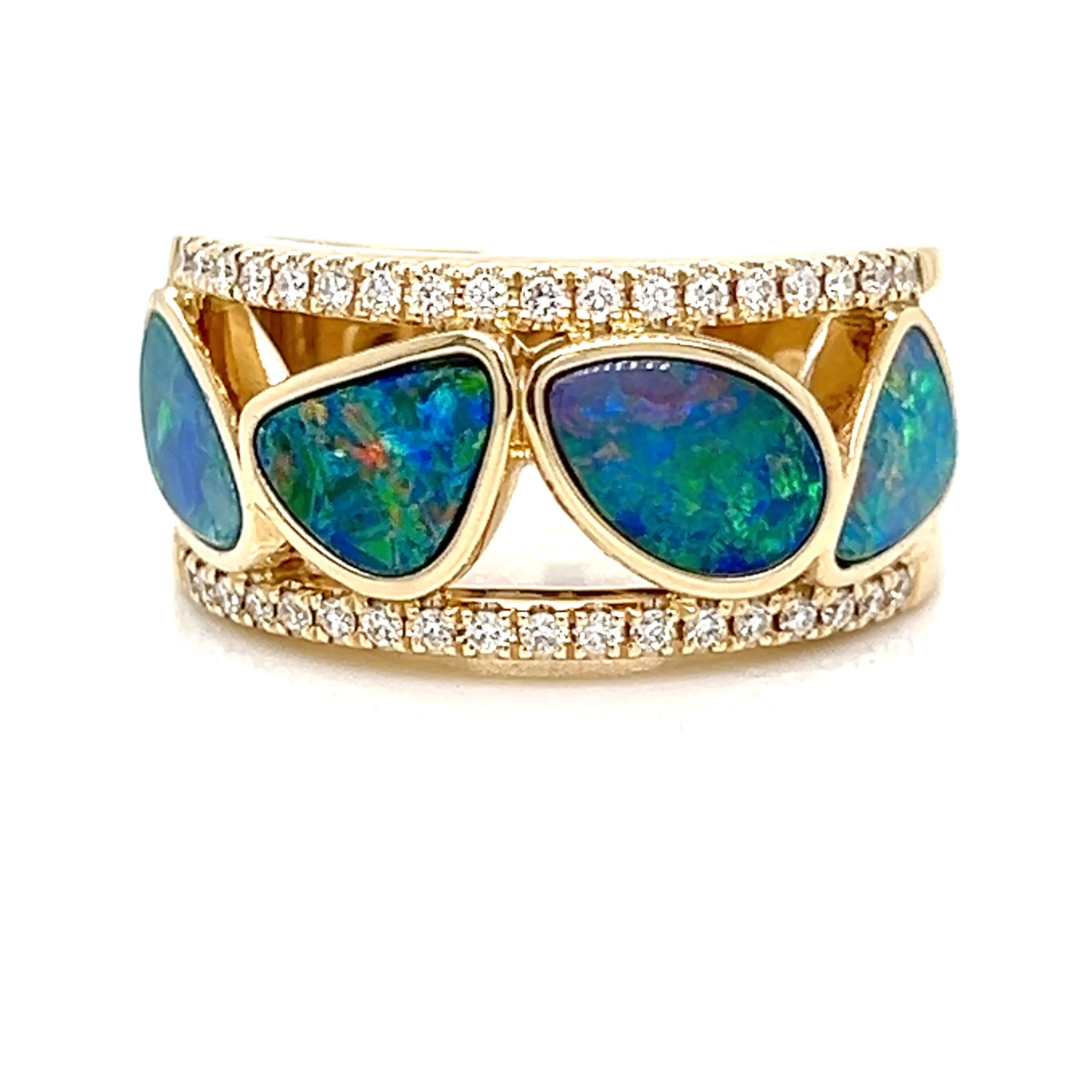 One Lady's IZI CREATIONS 14 Karat Yellow Women's Colored Stone Ring