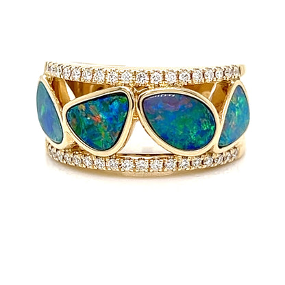 One Lady's IZI CREATIONS 14 Karat Yellow Women's Colored Stone Ring
