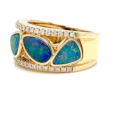 One Lady's IZI CREATIONS 14 Karat Yellow Women's Colored Stone Ring