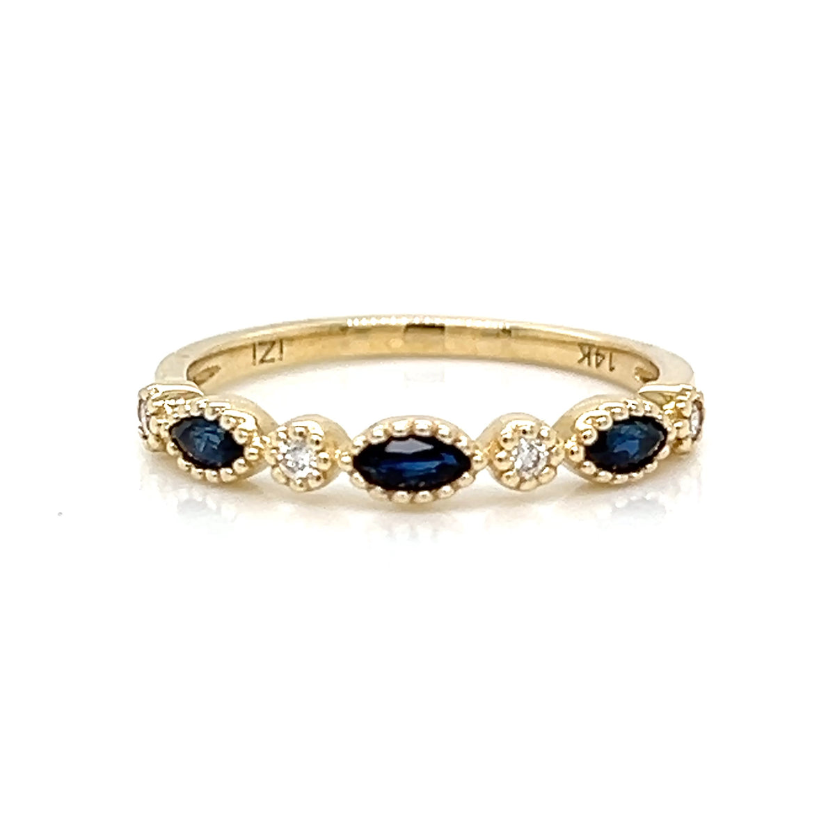 One Lady's IZI CREATIONS 14 Karat Yellow Women's Colored Stone Ring