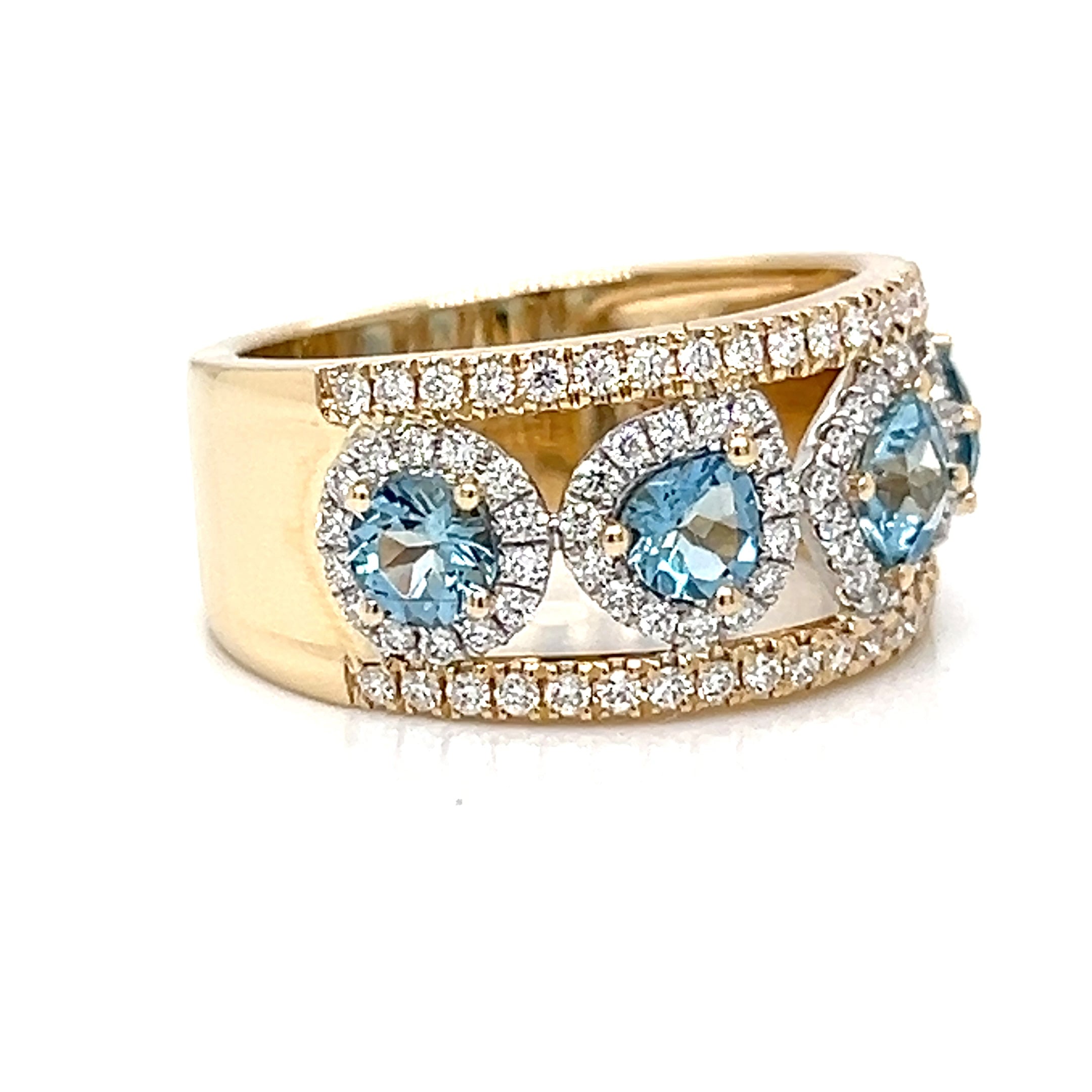 One Lady's IZI CREATIONS 14 Karat Yellow Women's Colored Stone Ring