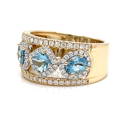 One Lady's IZI CREATIONS 14 Karat Yellow Women's Colored Stone Ring
