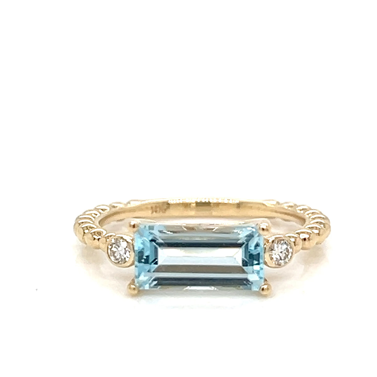One Lady's LEGENDJEWELRYINC 14 Karat Yellow Women's Colored Stone Ring