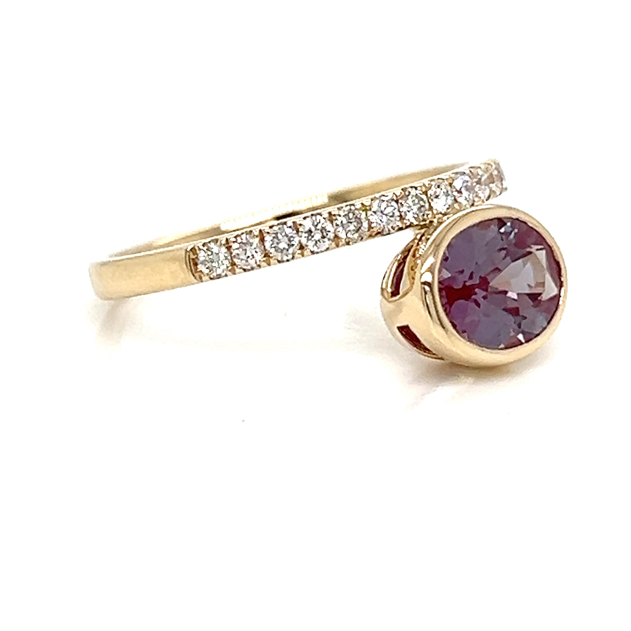 One Lady's LEGENDJEWELRYINC 14 Karat Yellow Women's Colored Stone Ring