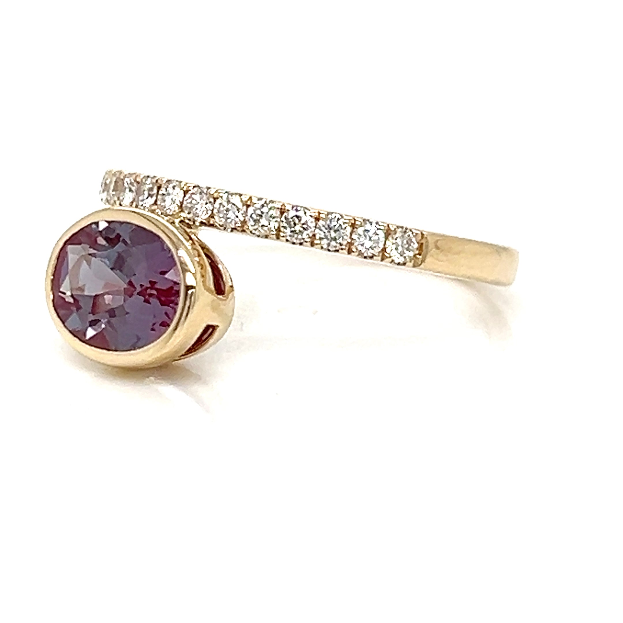 One Lady's LEGENDJEWELRYINC 14 Karat Yellow Women's Colored Stone Ring