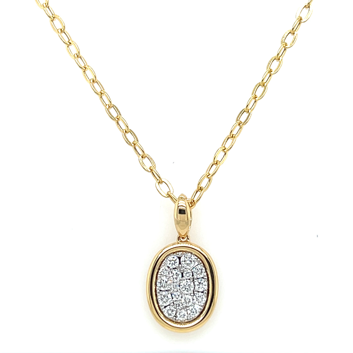 Lady's Diamond Pendant DOVES Made of 18 Karat Yellow