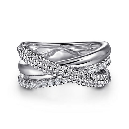 STERLING SILVER WHITE SAPPHIRE RING