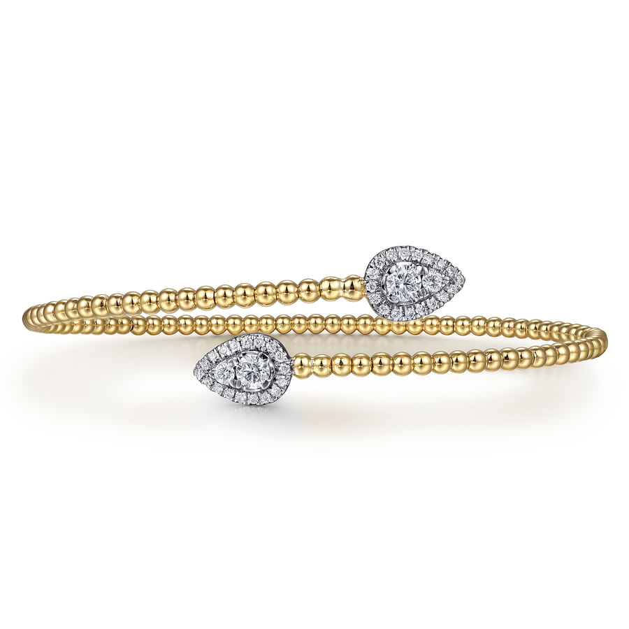 14K YELLOW GOLD BUJUKAN DIAMOND BANGLE