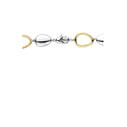 Lady's Bracelet Sterling Silver Two Tone