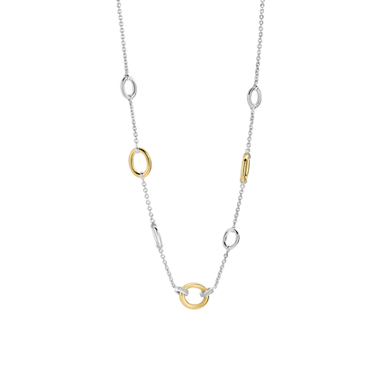 Lady's Necklace Silver Yellow
