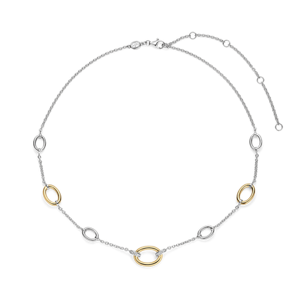Lady's Necklace Silver Yellow