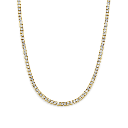 Lady's Necklace Silver Yellow