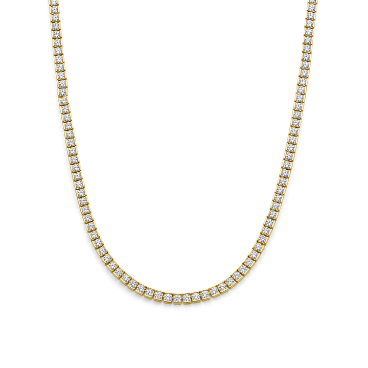 Lady's Necklace Silver Yellow