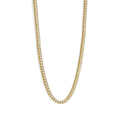 Lady's Necklace Silver Yellow