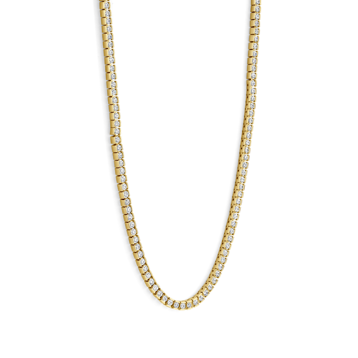 Lady's Necklace Silver Yellow