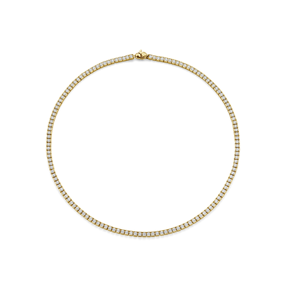 Lady's Necklace Silver Yellow